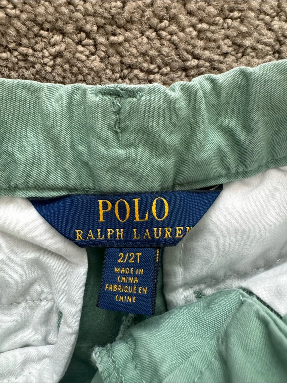 Ralph Lauren 2T Kids Green Cotton Shorts